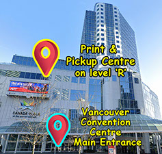 Vancouver On-Site Poster Printing at Downtown Vancouver Convention Centre Closest Vancouver Research Poster Printing On-Site at Downtown Vancouver Convention Centre (Paper and Fabric Poster)